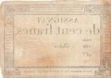 Frankreich  100 francs - 18 Nivose An III - 1794 - Sign. Dubra - Serial 2438 III / SS