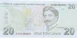 Türkei 20 turk lirasi 20 Yeni Turk Lirasi - Pdt Ataturk - Cahit Arf - 2009 (2022) - Serial F I / ST