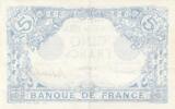 Frankreich 1916 5 Francs - Blue - 28-08-1916 - Serial D.13581 I- / VZ+ / VZ-ST