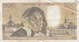 Frankreich 1979 500 francs - Pascal - 07-06-1979 - Serial X.98 III / SS