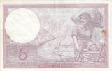 Frankreich  5 Francs Modified helmeted woman - 02.11.1939 - Serial G.65598 III / SS