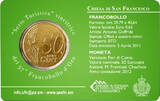 San Marino 50 centimes 2012 2 Euros 2018 - Coincard n°02 + Stamp BU