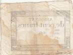 Frankreich  100 Francs - 18 Nivose An III - (07.01.1795) - Sign. Oudry - Serial 3920 III / SS