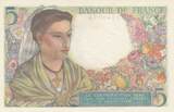 Frankreich 1943 5 Francs - Shepherd - 05-08-1943 - Serial X.59 I- / VZ+ / VZ-ST