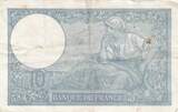Frankreich 1939 10 Francs - Minerva - 19-10-1939 - Serial Q.74759 III / SS