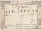 Frankreich  100 francs - 18 Nivose An III - 1794 - Sign. Vienoz - Serial 33 III / SS