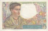 Frankreich 1943 5 Francs - Shepherd - 02-06-1943 - Serial H.7 I- / VZ+ / VZ-ST
