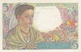 Frankreich 1945 5 Francs - Shepherd - 05-04-1945 - Serial W.131 I / ST