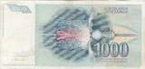 Jugoslawien  1000 Dinara - Nikola Tesla - Arms - 1991 III / SS