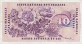 Schweiz 1969 10 Francs - Gottfried Keller - Carnation Flowers - 15-01-1969 - Serial 60F III / SS