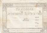 Frankreich  100 Francs - 18 Nivose An III - (07.01.1795) - Sign. Saxy - Serial 3420 III / SS