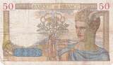 Frankreich 1938 50 Francs Ceres - 28-04-1938 - Serial K.8222 IV / S+