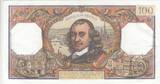 Frankreich 1971 100 Francs - Corneille - 01-07-1971 - Serial W.570 I- / VZ+ / VZ-ST
