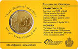 San Marino 50 centimes 2012 2 Euros 2018 - Coincard n°02 + Stamp BU