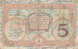Neukaledonien  5 Francs Walhain - Specimen - ND (1937) - P.36 IV / S+