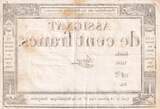Frankreich  100 Francs - 18 Nivose An III - (07.01.1795) - Sign. Henry - Serial 1609 III / SS