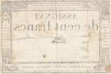Frankreich  100 Francs - 18 Nivose An III - (07.01.1795) - Sign. Saxy - Serial 2006 III / SS