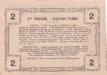 Frankreich 1916 2 Francs - Laon - Regional Coupon - 16-06-1916 - Serial 8 III / SS