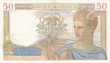 Frankreich 1937 50 Francs - Ceres - 02-12-1937 - Serial P.7236 III / SS+