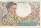 Frankreich 1947 5 Francs - Shepherd - 30-10-1947 - Serial Y.145 III / SS+