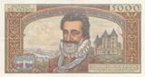 Frankreich 50 nf sur 5000 francs 1958 50 NF on 5000 Francs Henri IV - 30-10-1958 - Serial U.92 II / VZ