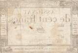 Frankreich  100 Francs - 18 Nivose An III - (07.01.1795) - Sign. Haze - Serial 1780 III / SS