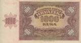 Kroatien 1941 1000 Kuna - Young girl - Mountains - 26-05-1941 - Serial H III / SS
