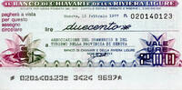 Italien 200 lires 200 Lire Banco di Chiavari e della Riviera Ligure - 1977 - Genova - UNC I / ST