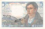 Frankreich 5 francs 5 Francs Shepherd - 05-04-1945 Serial V.127 - AU -