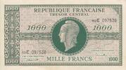 Frankreich  1000 Francs Marianne - 1945 Letter E- Serial 89 E - XF II / VZ