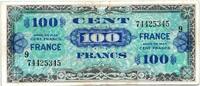 Frankreich 100 francs 100 Francs Allied Military Currency - 1945 Serial 9 -