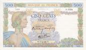 Frankreich 31/10/1940 500 Francs Pax with wreath - 31-10-1940 Serial S.1224 III / SS+