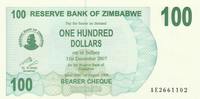 Simbabwe 100 dollar 100 Dollars Mountain - 2006 -