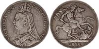 Großbritannien 1 crown 1 Crown Victoria - St George and dragon - 1890 Silver -