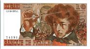 Frankreich 10 francs 10 Francs Berlioz - 02-10-1975 Serial V.229 -