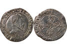 Frankreich franc HENRI III - FRANC WITH FLAT COLLAR 1582 L BAYONNE -