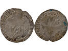 Frankreich douzain HENRY III - DOUZAIN WITH TWO H, 3rd TYPE - 1577 O RIOM -