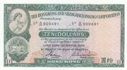 Hongkong 10 dollars 10 Dollars, Woman and arms - Building - 1983 - P.182 j -