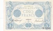 Frankreich 1916 5 Francs - Blue - 23-09-1916 - Serial W.14048 - P.70 II / VZ