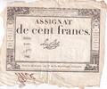 Frankreich  100 Francs - 18 Nivose An III - (07.01.1795) - Sign. Lassia - Serial 84 III / SS