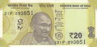 Indien 20 rupees 20 Rupees - Mahatma Gandhi - 2022 - Serial 31P -