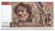 Frankreich  100 Francs Delacroix - 1991 - Serial R.170 - Large watermark - Fay.69bis.03a1a II / VZ+