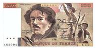 Frankreich  100 Francs Delacroix - 1991 - Serial Z.172 - Fay.69bis.03a4 III / SS