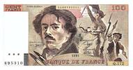 Frankreich  100 Francs Delacroix - 1991 - Serial Q.172 - Little watermark - Fay.69bis.03a4 III / SS+