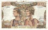 Frankreich 1949 5000 Francs Sea and Countryside - 03-11-1949 - Serial R.25 - F.48.02 IV / S