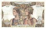 Frankreich 5000 francs 5000 Francs Sea and Countryside - 01-02-1951 - Serial E.47 - F.48.03 -