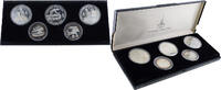 Russland roubles 1978 Set 5 Silver Coins XXII Moscow Olympic Games 1980 - 1978 - sans certificat - coffret cassé I- / VZ+ / VZ-ST