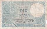 Frankreich 10 francs 10 Francs - Minerva - 25.02.1937 - Serial D.68188 -