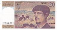 Frankreich 20 francs 20 Francs - Debussy - 1980 - Serial G.006 -