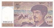 Frankreich  20 Francs - Debussy - 1983 - Serial F.010 II / VZ